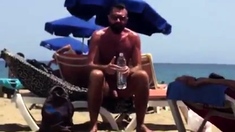 Str8 Spy Daddy Bear At The Beach