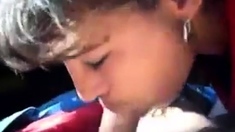Romanian Prostitute Gives Hard Blowjob In The Car