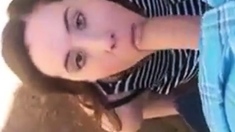 Horny Girl Wants To Blowjob Outdoors So Why Not Let Her