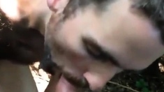 Cum Man sucks dick and eat cum