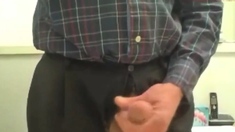Old guy masturating