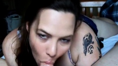 Devouring my small cock