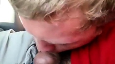 young twink sucks dick in car and swallows