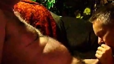 Giving daddy a Blowjob.