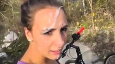 Facial on the biking trail