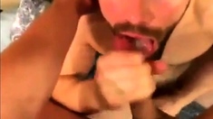 Bearded Stud Cumslut Eats Again - and Cums