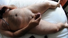 Amateur Hairy Uncut Cock Masturbating