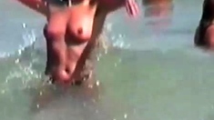 Real naked amateurs outdoor beach play