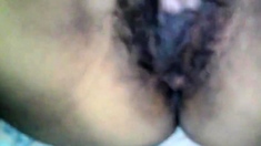 Hairy Young Mexican Woman Masturbates