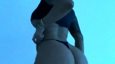 Amateur striptease and Solo masturbation