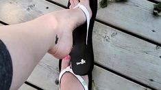 Amateur Foot Fetish Girlfriend Sucks and gives a Footjob