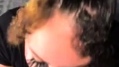 Big cock EXGF interracial busty geek coed blowjob