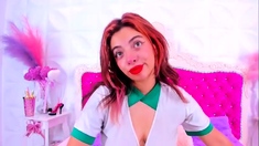 Amateur redhead masturbates then gives a blowjob