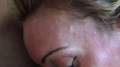 Amazing amateur blonde enjoying a doggystyle