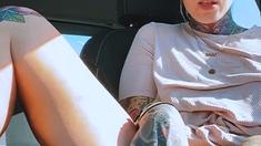 Amateur striptease and Solo masturbation