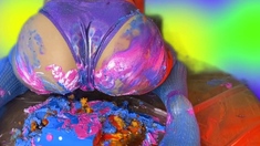 Big ass sexy latina in lingerie fingers pussy pov style