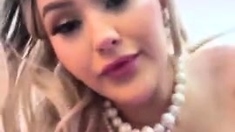 Amateur blond girl with big boobs getting fucked