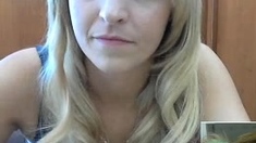 hot amateur blonde close up masturbation HD