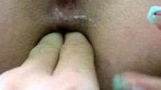 First Time Anal Amateur Blondes Ass Lubed And Fingered