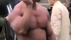 Muscled Asian Stud Bares Almost All at the Beach