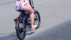 Testing Out My Electric Bike! Close up Booty Slow-Mo and