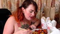 Great Big Boobs On Masturbating Redhead