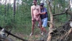 Daddy Caught Stroking in the Woods