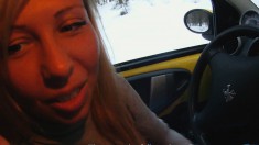 This blonde babe loves the snow and playing with big hard schlongs