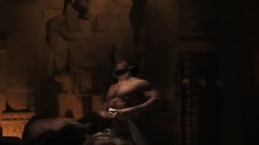 Ripped Hunks Have Steamy Oral And Anal Sex In A Gay Threesome In A Crypt