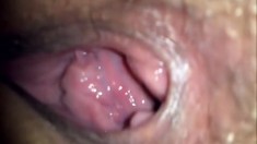 Denisa wide open vagina gaping close ups gyno tool