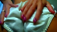 White Satin Panties In Your Face