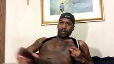Str8 Guy Stroke His Big Black Meat
